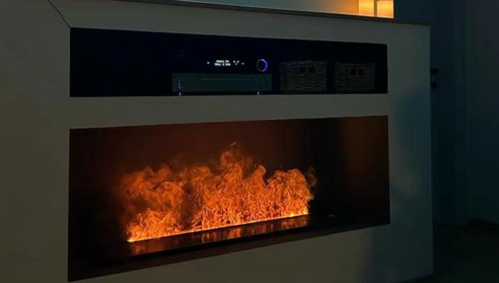 3D Water Steam Fireplace